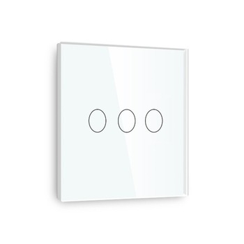 Intrerupator tactil triplu cap scara M1, Alb Intrerupator tactil triplu cap scara M1, Alb