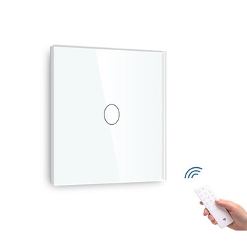 Intrerupator tactil simplu cap scara cu senzor telecomanda M1, Alb Intrerupator tactil simplu cap scara cu senzor telecomanda M1, Alb