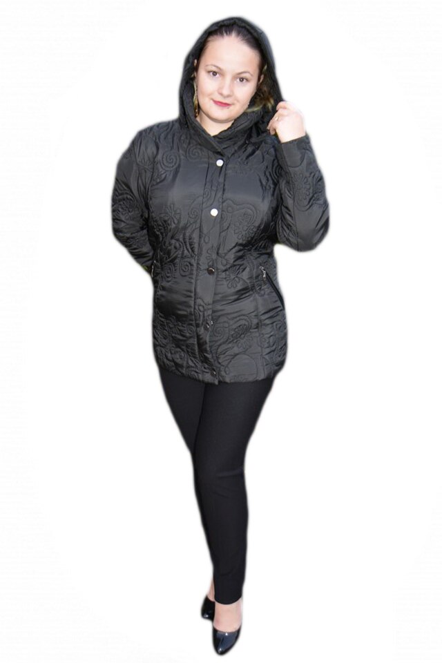 Jacheta cu gluga, usoara si practica,D&J Exclusive, Negru