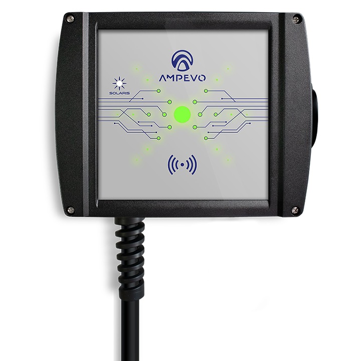 Statie incarcare electrica AMPEVO AMP322T2GO-CPR, 22 kW, trifazata, curent setabil 8-32 A, negru mat