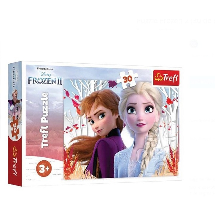 Puzzle Disney Frozen 2, 30 darabos, 27×20 cm, Trefl, 3+ – Elsa & Anna