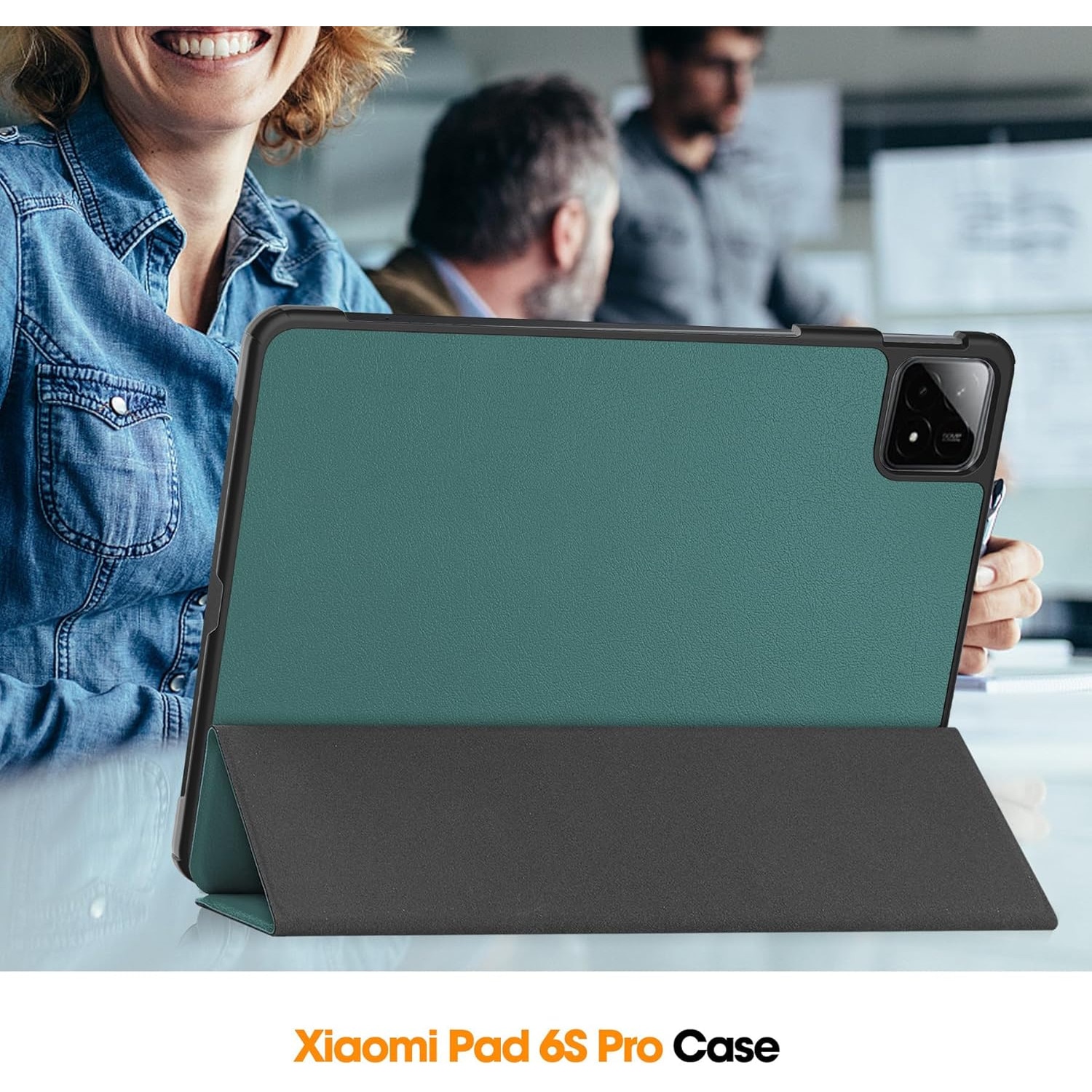 Husa Sigloo pentru tableta Xiaomi Pad 7 / 7 Pro, Slim, Magnetica, Verde, 11.2"