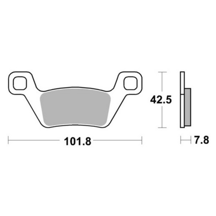 Sisteme de franare, SBS, KLOCKI HAMULCOWE KH600 OFF-ROAD, sinter, aurie, pentru KYMCO MXU 500 '09-'14, MXU 550 '10-'21, MXU/UXV 700 '13-'21