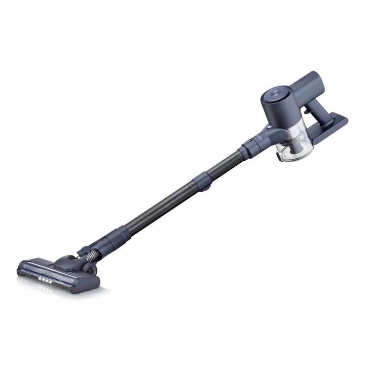 Aspirator vertical si de mana fara sac Severin,, 2in1, pentru toate suprafetele/ masina, reincarcabil, iluminare LED, autonomie 40 min, capacitate colectare praf 550 ml, duza spatii inguste, potrivit si pentru masina, negru