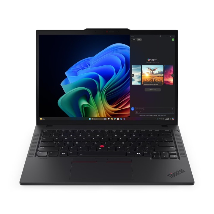 Lenovo ThinkPad T14 G6 laptop, 21QG000VBM, 14", Intel Core Ultra 5 228V (8-magos), Intel Arc 130V 7 Core, 32GB 8533MHz LPDDR5x, Fekete