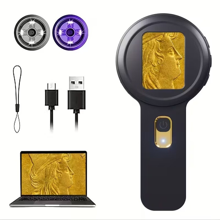 Skytech Microscopes Microscop digital SkyTechs, 500X, IPS 2 inch, USB - eMAG.ro