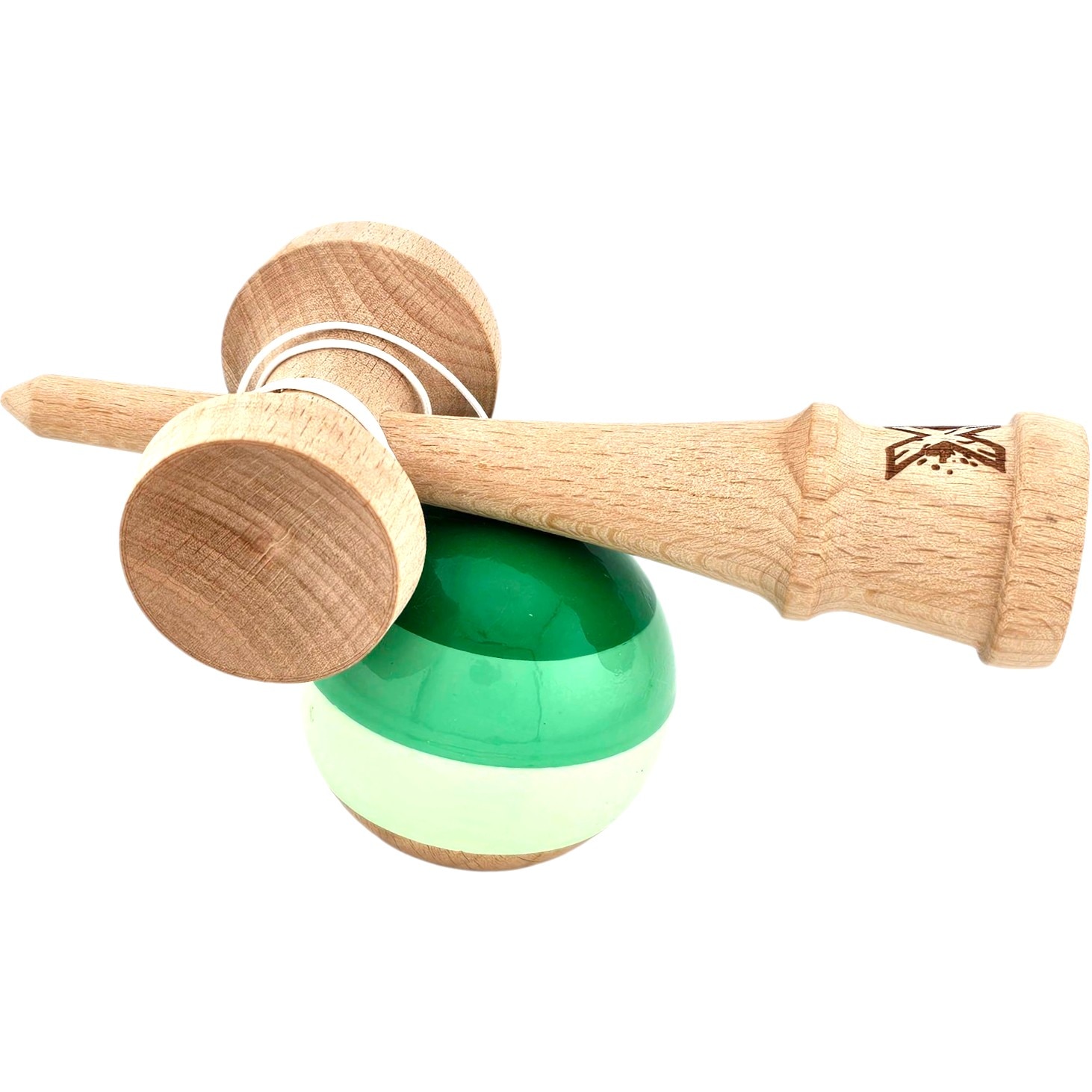 Kendama X Originala, Profesionala, Flippy, Super Sticky din Lemn