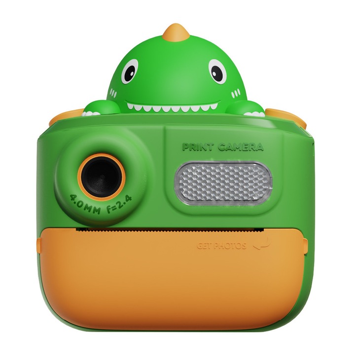 Camera foto pentru copii WOWKIDS K64 cu imprimanta, 26MP, 2", verde