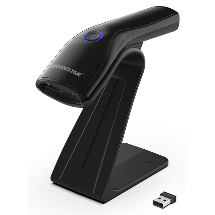 Cititor de coduri de bare GTCODESTAR X-9200L, 1D & 2D, Bluetooth, 800mAh, negru