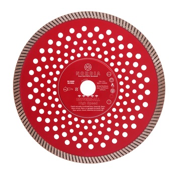 Disc diamantat NORDIA Univers-All High-Speed, 230 x 22.23 x 2.8 x 10 mm, turbo, pentru polizor unghiular Disc diamantat NORDIA Univers-All High-Speed, 230 x 22.23 x 2.8 x 10 mm, turbo, pentru polizor unghiular