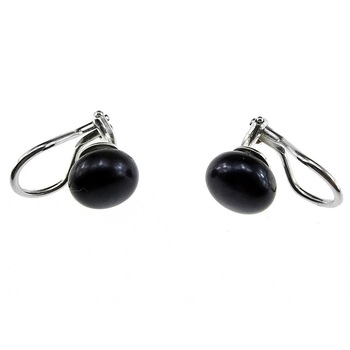 Cercei argint clips cu perle naturale negre, GlamBazaar, 10 mm, cu Perle, Negru, tip cercei de argint 925 cu pietre naturale, cercei clips cu pietre naturale Cercei argint clips cu perle naturale negre, GlamBazaar, 10 mm, cu Perle, Negru, tip cercei de argint 925 cu pietre naturale, cercei clips cu pietre naturale