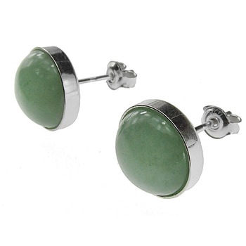Cercei argint cu aventurin verde natural 10 MM, GlamBazaar, 11 mm, cu Aventurin, Verde, tip cercei de argint 925 cu pietre naturale Cercei argint cu aventurin verde natural 10 MM, GlamBazaar, 11 mm, cu Aventurin, Verde, tip cercei de argint 925 cu pietre naturale