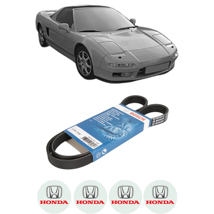 Curea transmisie accesorii HONDA NSX I Convertible (NA) 3.0 24V Vtec (NA1) din 1995-2005 KW 201 CP 274 CMC 2977, auto, Bosch, 4x Stickere auto cu HONDA