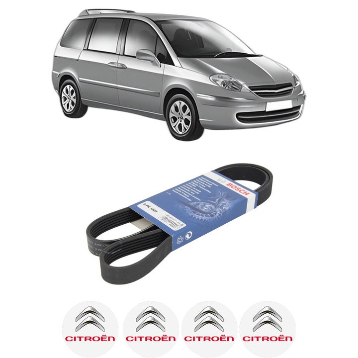 Hajtószíj tartozékok CITROEN C8 (EA_, EB_) 2.2 HDi 2007-től KW 120 LE 163 CMC 2179, autó, Bosch, 4x CITROEN autós matrica