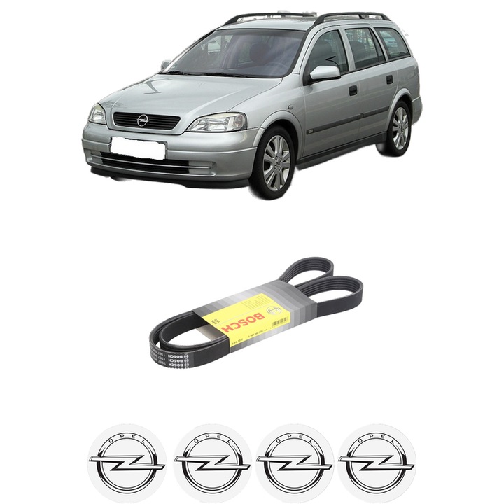 Curea transmisie accesorii OPEL ASTRA H Estate Van (L70) 1.9 CDTI (L70) din 2005-2010 KW 88 CP 120 CMC 1910, auto, Bosch, 4x Stickere auto cu OPEL