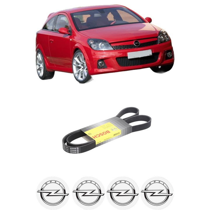 Curea transmisie accesorii OPEL ASTRA H GTC (A04) 1.9 CDTi 16V (L08) din 2005-2010 KW 88 CP 120 CMC 1910, auto, Bosch, 4x Stickere auto cu OPEL