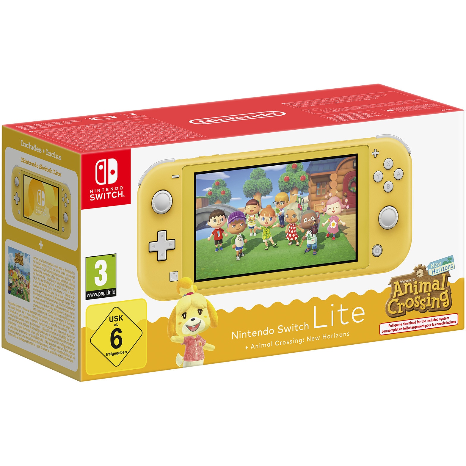 Consola Nintendo Switch Lite Yellow + Animal Crossing: New