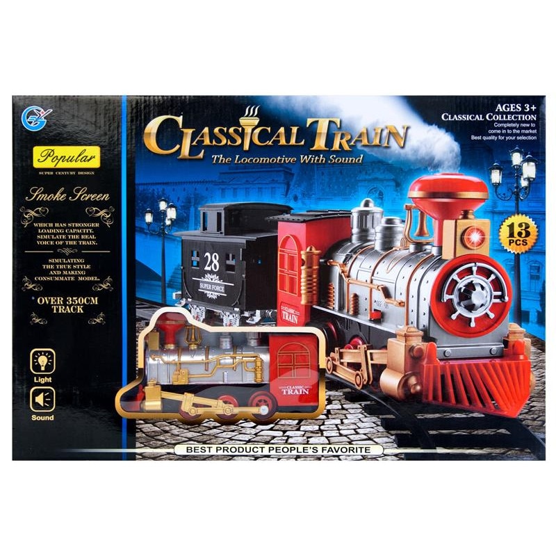 Trenulet clasic cu baterii 49X34X7 cm Multicolor