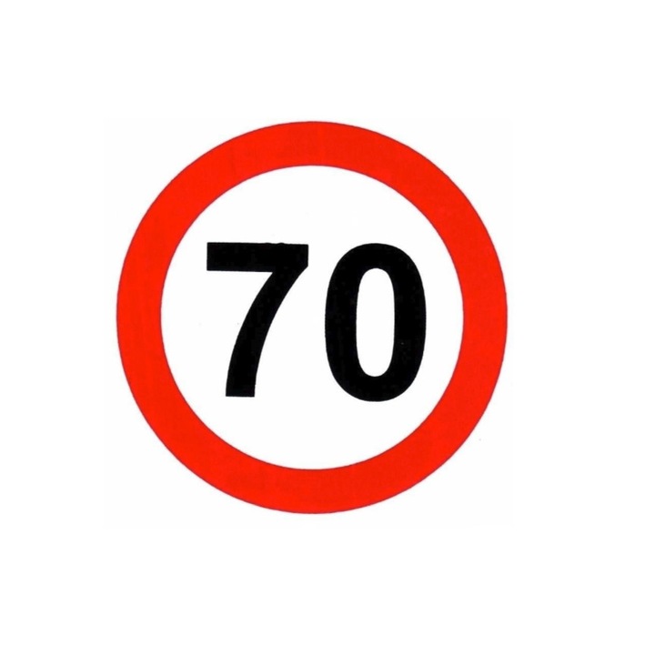 Sebességkorlátozás matrica 70Km/H Motorindító