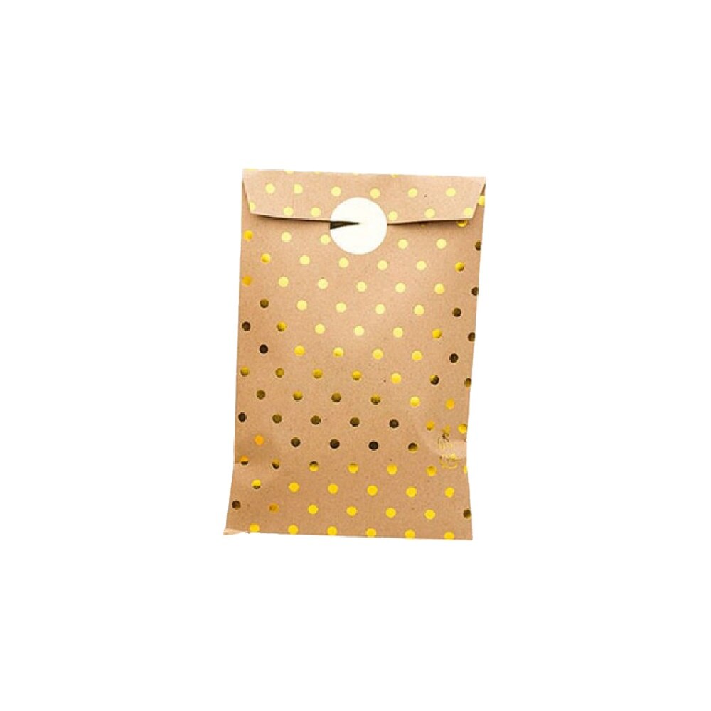 Pungute party cu buline aurii sidef - 13 x 20 cm, Radar 41302, Set 8 buc