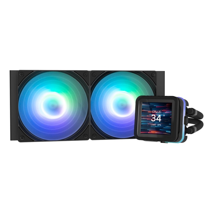 Cooler de procesor Zalman ALPHA2 DS A24, all-in-one, 12 cm, negru, 1 set