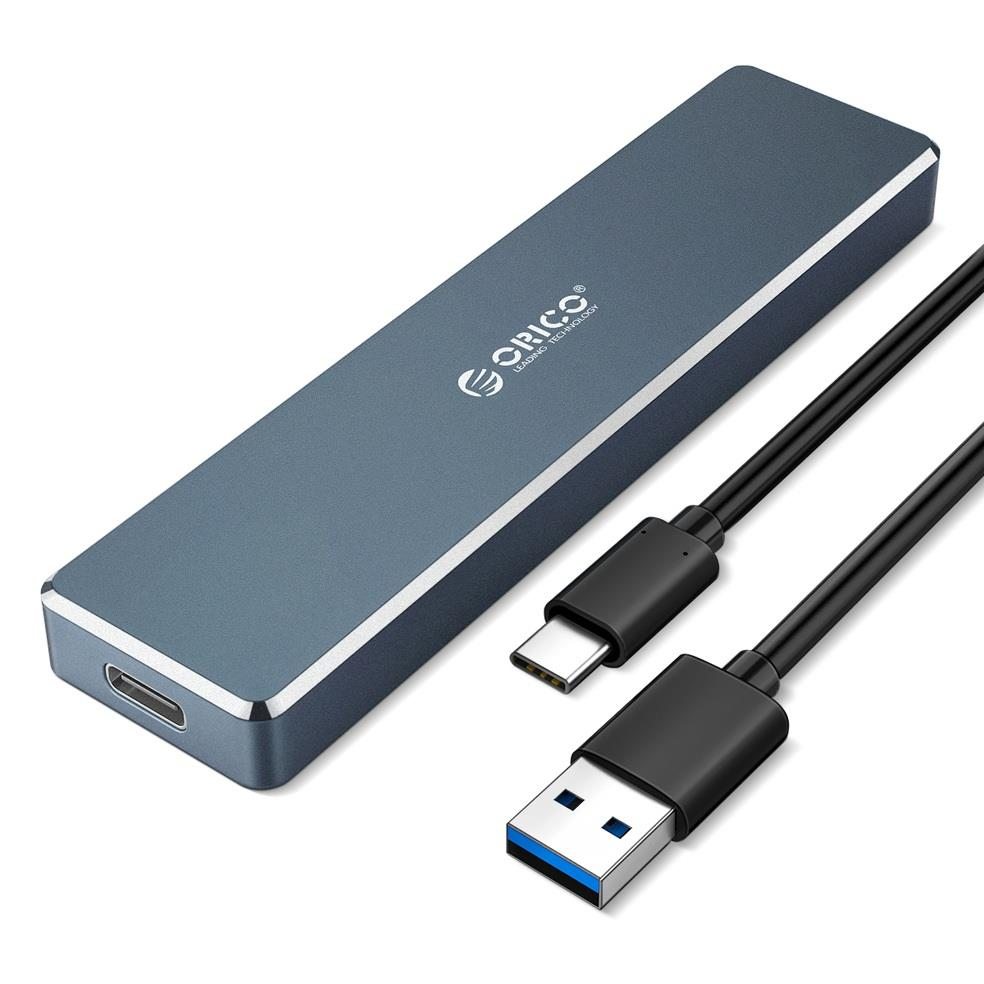 Rack extern pentru SSD M.2 SATA, Orico, USB-C 5Gbps, aluminiu ...