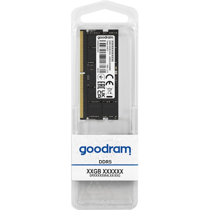 RAM memória modul, Goodram, 8 GB, DDR5, 5600 MHz, 262-tűs SO-DIMM, 70x30x3mm