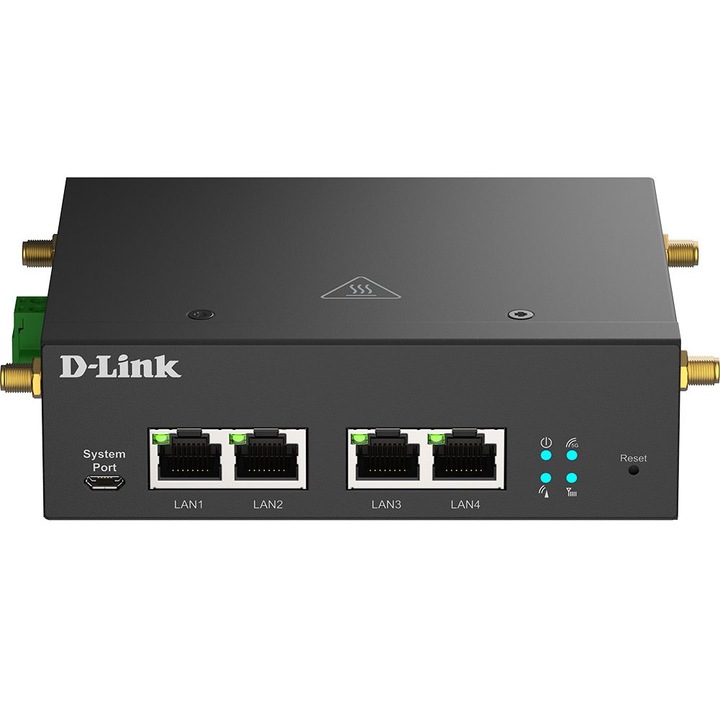 Modem/router D-Link DWM-314-G, 10/100/1000 Mbit/s, fekete, 131x99x40mm