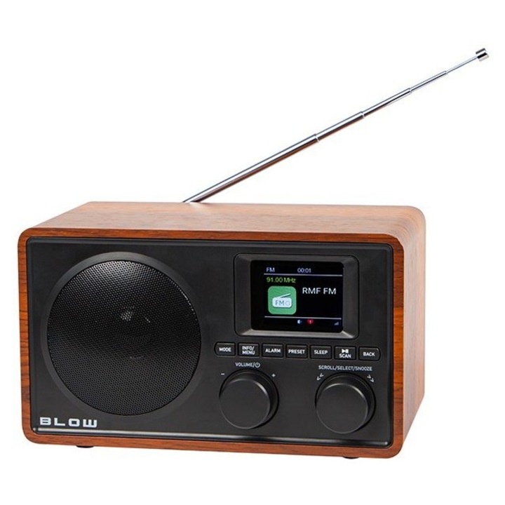 Radio portabil RK5 BT FM/DAB+, negru, cu Bluetooth, display TFT, 3 inch