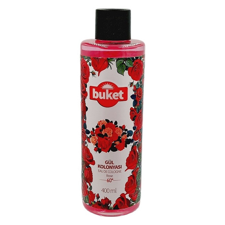 Apa de colonie Buchet, Trandafir, 400ml, dezinfectant, racoritor