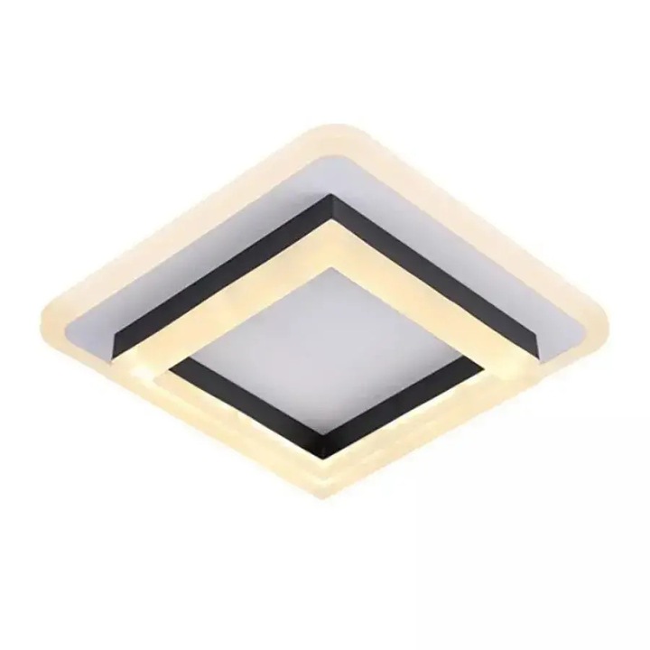 LED полилей Alessandro DESIGN Модерен 25W, димируем, черен, 19.5x19.5x5см
