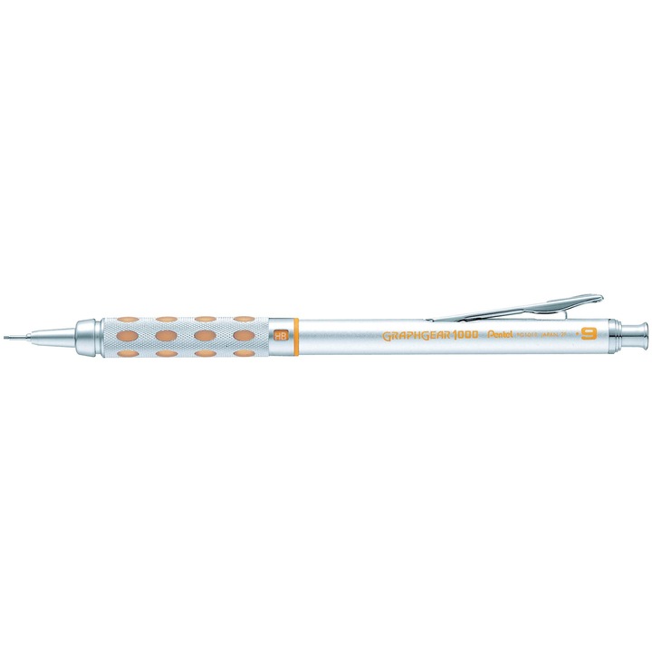 Механичен молив Pentel Graphgear 1000, 0,9 мм, комплект 12 броя, неръждаема стомана