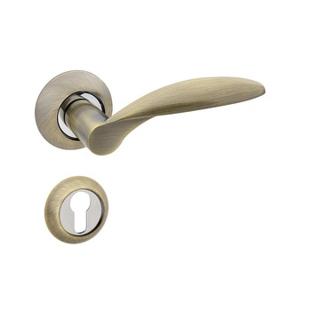 Manere usa SWELL cu rozeta rotunda pentru cheie, bronz antic 1 Manere usa SWELL cu rozeta rotunda pentru cheie, bronz antic 1