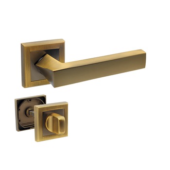 Set manere usa VIRATA cu incuietoare, nuanta cafea Set manere usa VIRATA cu incuietoare, nuanta cafea