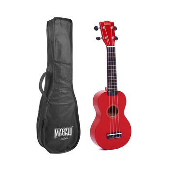 Set ukulele sopran Mahalo Rainbow MR1RD rosu Set ukulele sopran Mahalo Rainbow MR1RD rosu