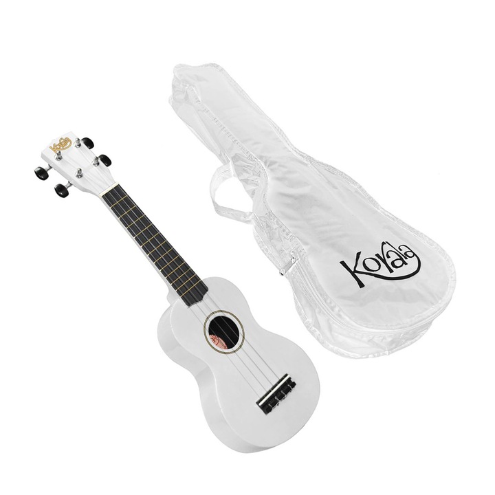 Korala UKS30WH fehér szoprán ukulele készlet