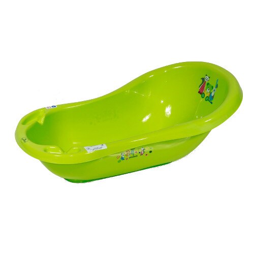Cadita Lorelli de Baie 84 cm cu Dop de Scurgere, Green Little Bear