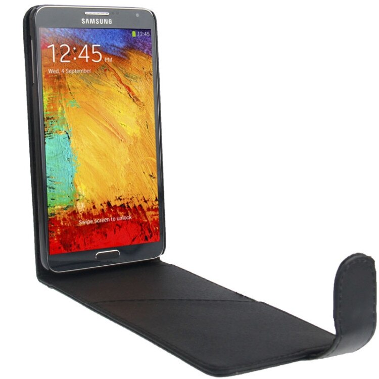Husa protectie SKY pentru SAMSUNG GALAXY Note 3 (N9000), Flip vertical, Piele - Negru
