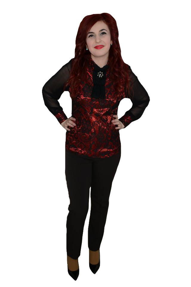 Pantaloni eleganti, croiala simpla si dreapta,D&J Exclusive, Maro, 50