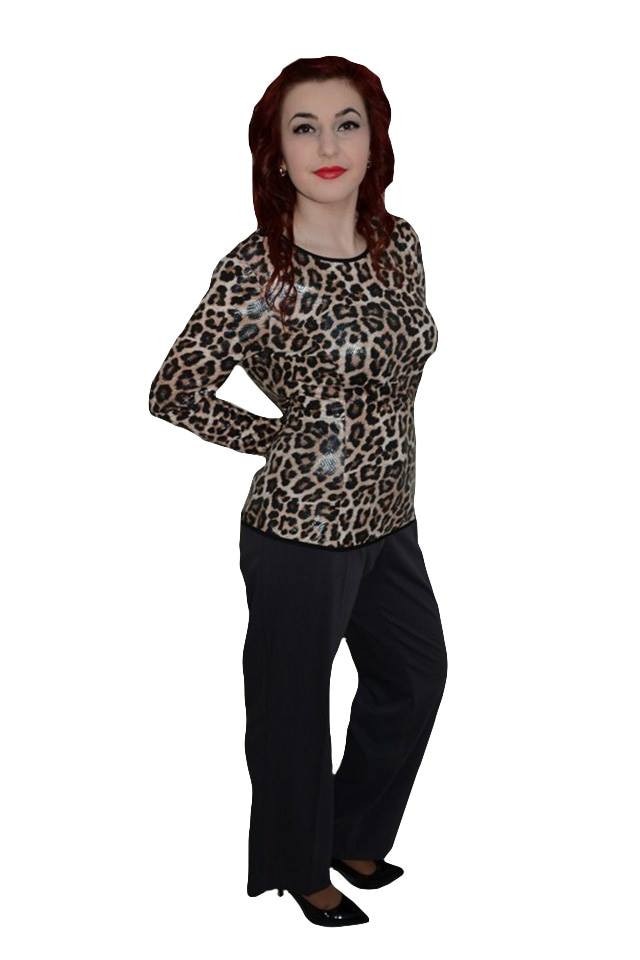 Pantaloni cu buzunare si nasturi,masura mare,D&J Exclusive, Gri