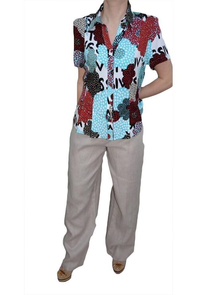 Pantaloni comozi de vara, model simplu,masura mare,D&J Exclusive, Bej