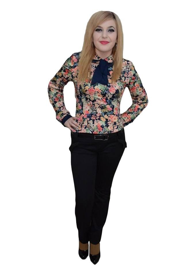 Pantaloni lungi tineresc, croiala moderna,D&J Exclusive, Negru