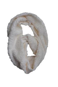 Esarfa rafinata de iarna cu forma circulara,D&J Exclusive,Alb Esarfa rafinata de iarna cu forma circulara,D&J Exclusive,Alb