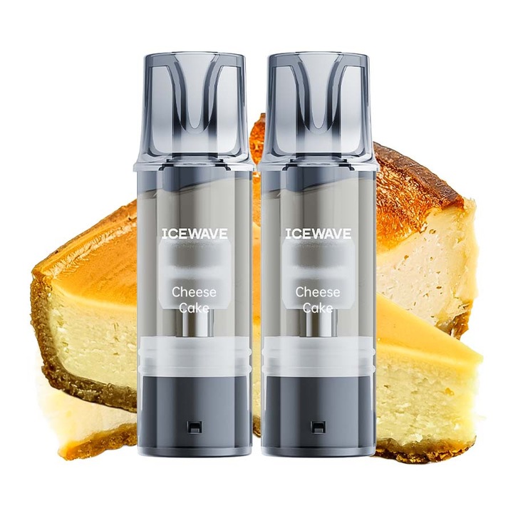 Cartuse Preumplute Set 2, 2%, Cheese Cake pentru Tigara Electronica ICEWAVE