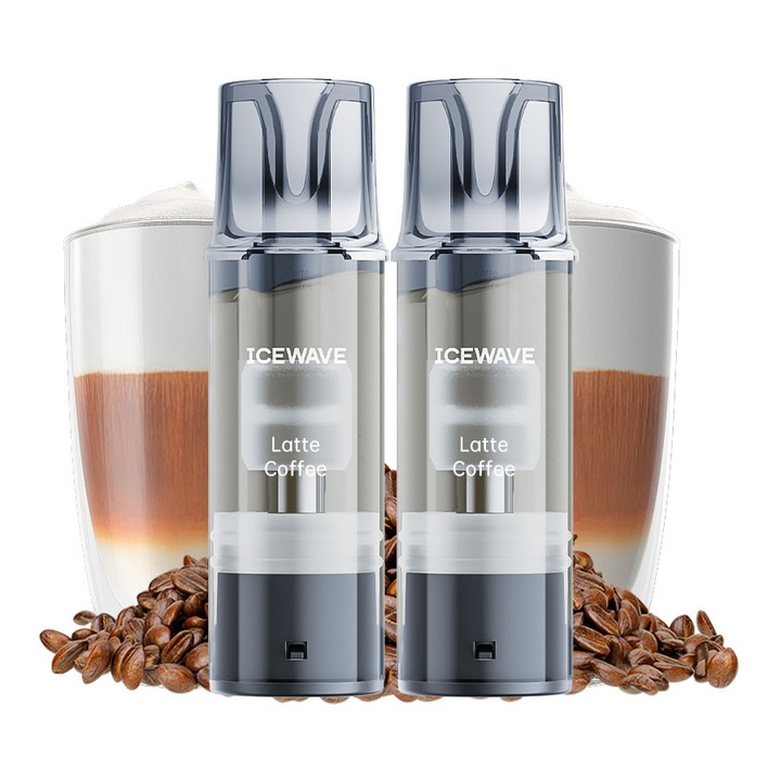 Cartuse Preumplute Set 2, 2%, Latte Coffee pentru Tigara Electronica ICEWAVE