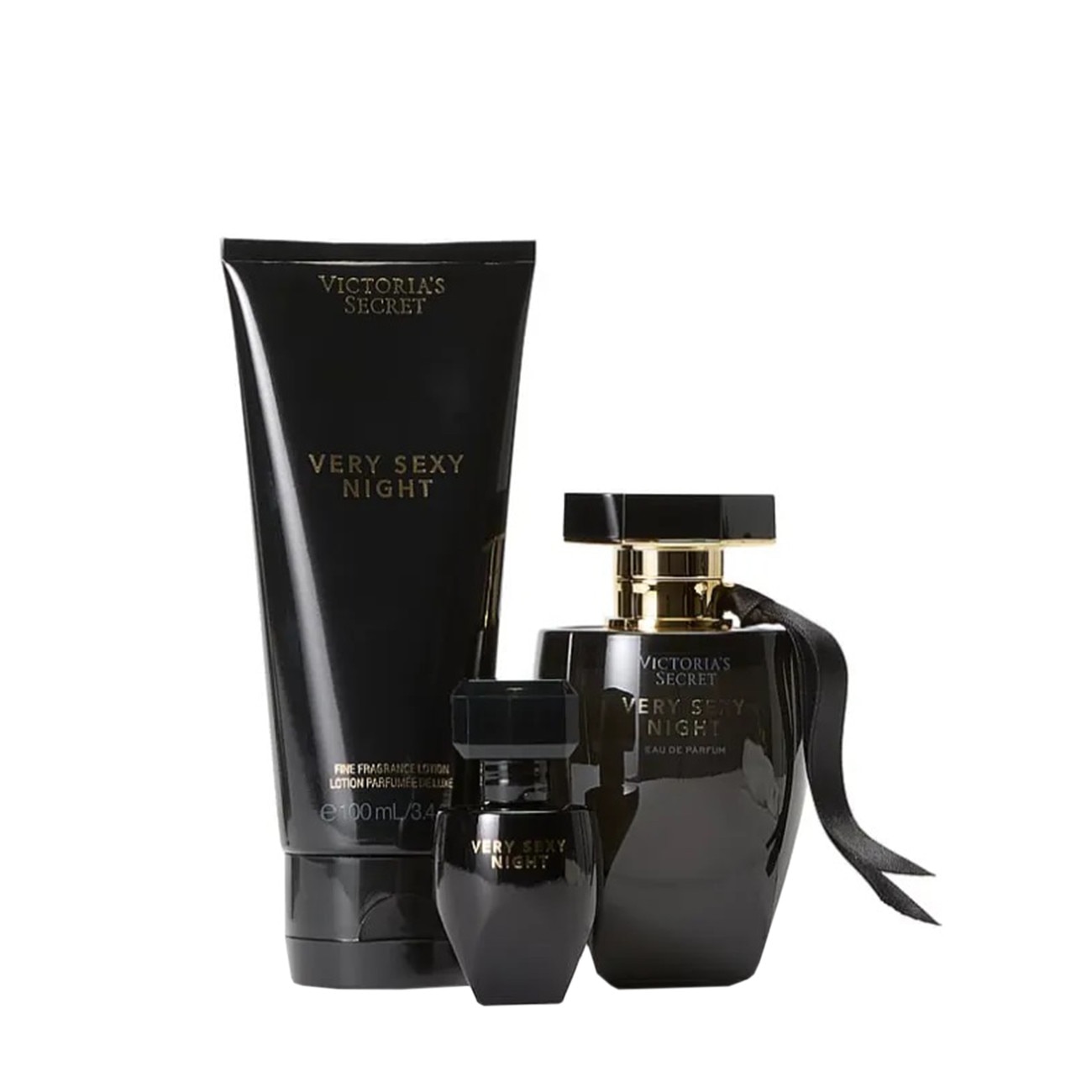 GWセールVery Sexy Night Parfum and lotion Set Cadou 3 produse, Victoria's Secret, Very Sexy Night, Parfum 50
