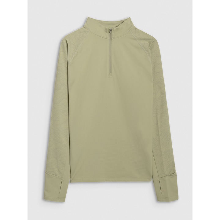 Мъжка блуза за бягане 4F, 4FWarm, AW25 - 37945, Маслинено зелено