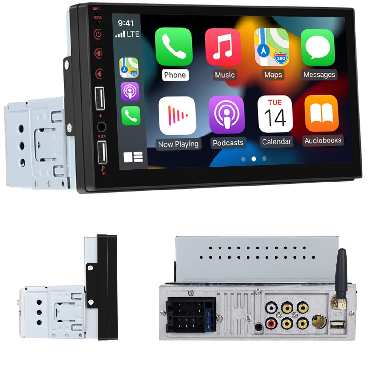 Radio auto Hikity 1 Din, Ecran tactil 7 inch, Bluetooth, Oglinda Link ...