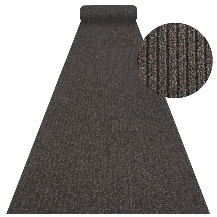 Covor La Metru, e-floor, Dora, 100 x 100 cm, Maro, Polipropilena Durabila, Baza Antiderapanta, Universal, Usor De Curatat