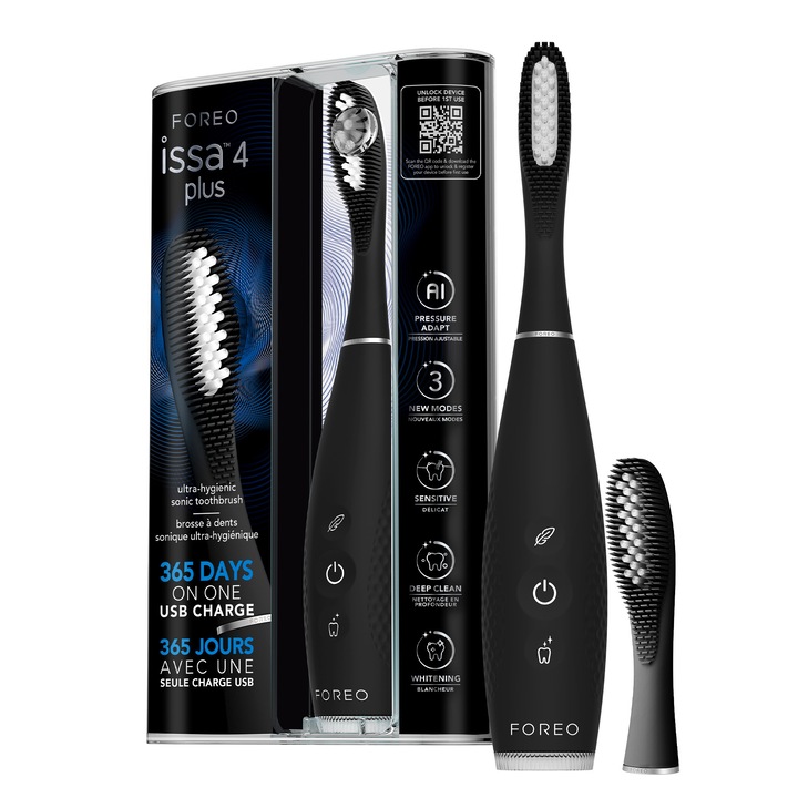 ISSA™ 4 plus szónikus elektromos fogkefe intelligens nyomásérzékelő AI-technológiával